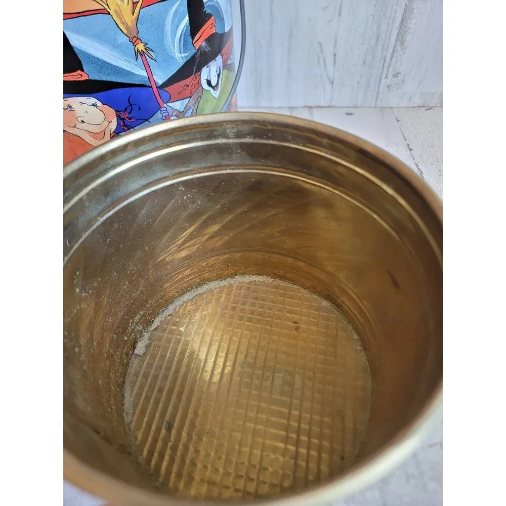 Vintage‎ witch metal bucket set Halloween home decor